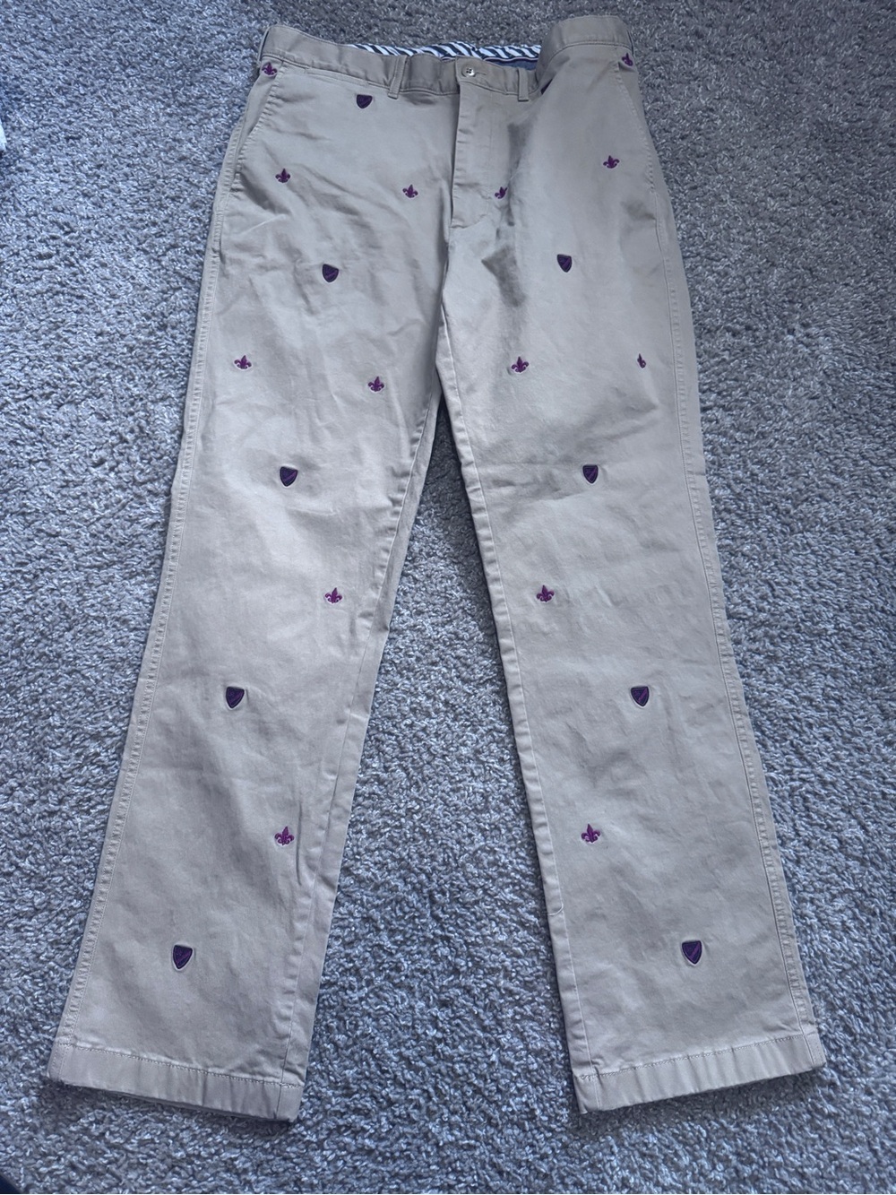 Daniel Cremieux embroidered chino pants-34x32